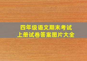 四年级语文期末考试上册试卷答案图片大全