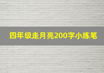 四年级走月亮200字小练笔