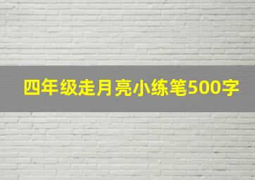 四年级走月亮小练笔500字