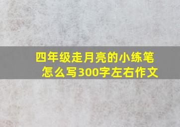 四年级走月亮的小练笔怎么写300字左右作文