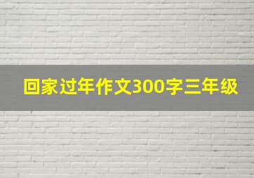 回家过年作文300字三年级