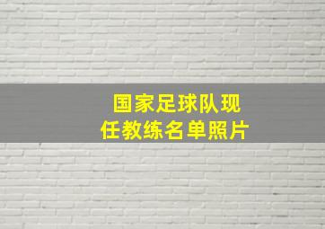 国家足球队现任教练名单照片