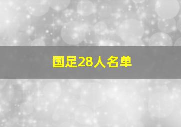 国足28人名单