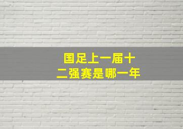 国足上一届十二强赛是哪一年