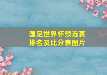 国足世界杯预选赛排名及比分表图片