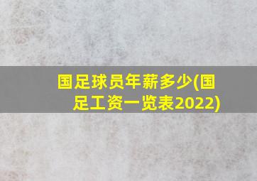 国足球员年薪多少(国足工资一览表2022)