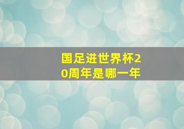 国足进世界杯20周年是哪一年