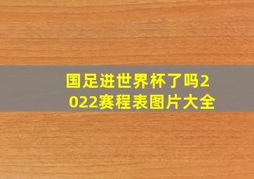 国足进世界杯了吗2022赛程表图片大全