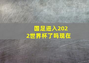 国足进入2022世界杯了吗现在