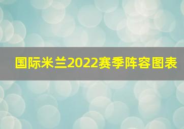 国际米兰2022赛季阵容图表