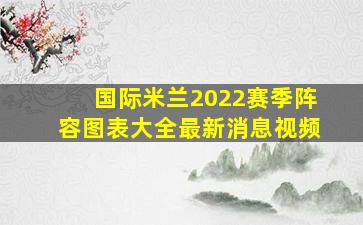 国际米兰2022赛季阵容图表大全最新消息视频