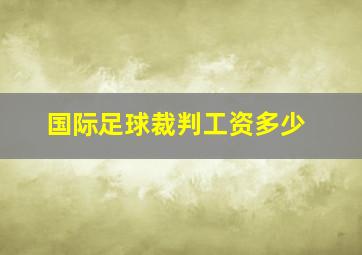 国际足球裁判工资多少