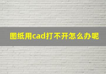 图纸用cad打不开怎么办呢