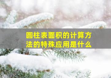 圆柱表面积的计算方法的特殊应用是什么