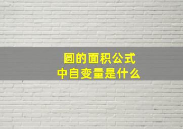 圆的面积公式中自变量是什么