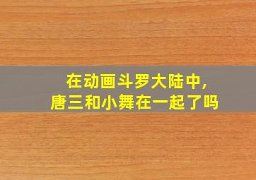 在动画斗罗大陆中,唐三和小舞在一起了吗