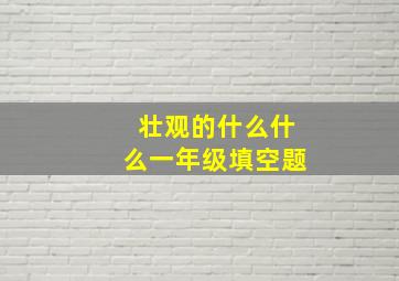 壮观的什么什么一年级填空题