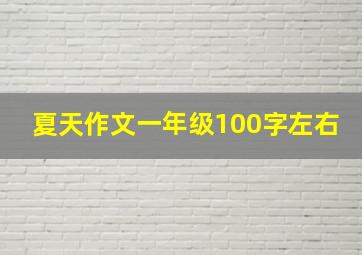 夏天作文一年级100字左右