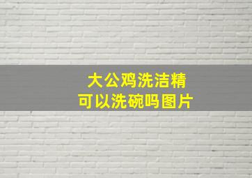 大公鸡洗洁精可以洗碗吗图片