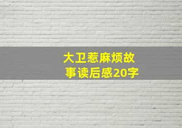 大卫惹麻烦故事读后感20字