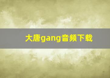 大唐gang音频下载