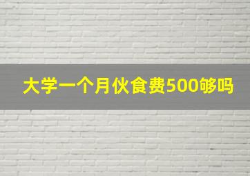 大学一个月伙食费500够吗