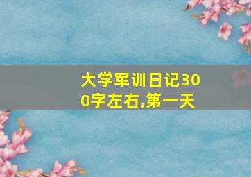 大学军训日记300字左右,第一天