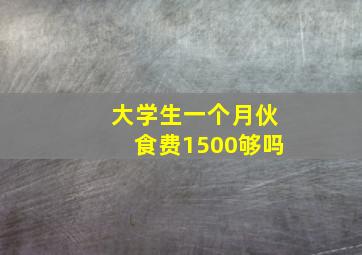 大学生一个月伙食费1500够吗