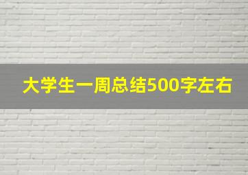 大学生一周总结500字左右