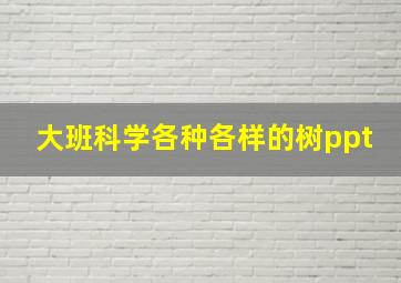 大班科学各种各样的树ppt