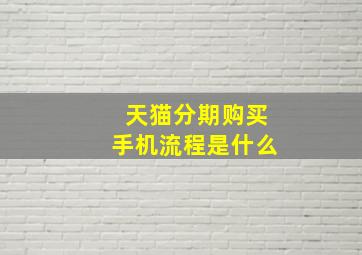 天猫分期购买手机流程是什么