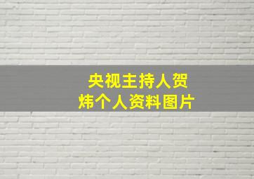 央视主持人贺炜个人资料图片