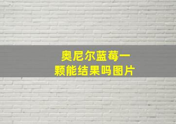 奥尼尔蓝莓一颗能结果吗图片