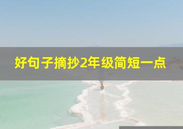 好句子摘抄2年级简短一点