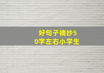 好句子摘抄50字左右小学生