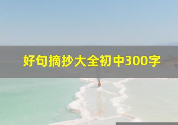 好句摘抄大全初中300字