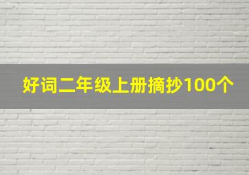 好词二年级上册摘抄100个