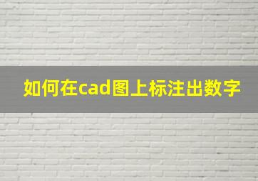 如何在cad图上标注出数字