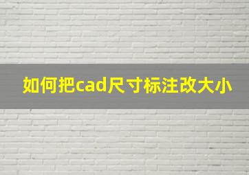 如何把cad尺寸标注改大小