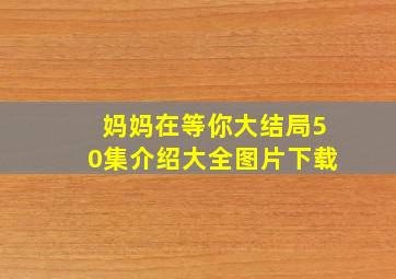 妈妈在等你大结局50集介绍大全图片下载