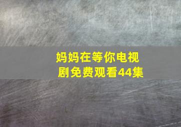 妈妈在等你电视剧免费观看44集