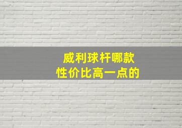 威利球杆哪款性价比高一点的