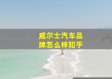 威尔士汽车品牌怎么样知乎