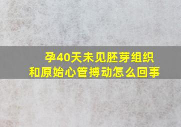 孕40天未见胚芽组织和原始心管搏动怎么回事