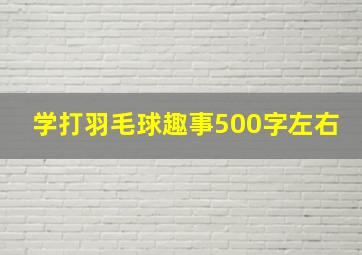 学打羽毛球趣事500字左右