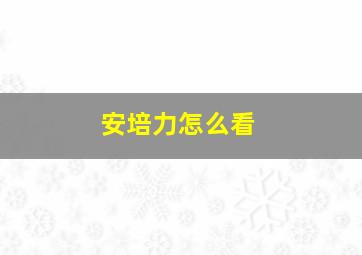 安培力怎么看