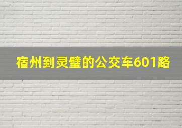 宿州到灵璧的公交车601路