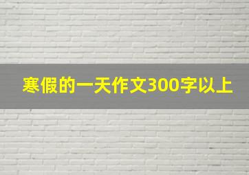 寒假的一天作文300字以上