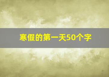 寒假的第一天50个字