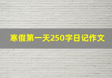 寒假第一天250字日记作文